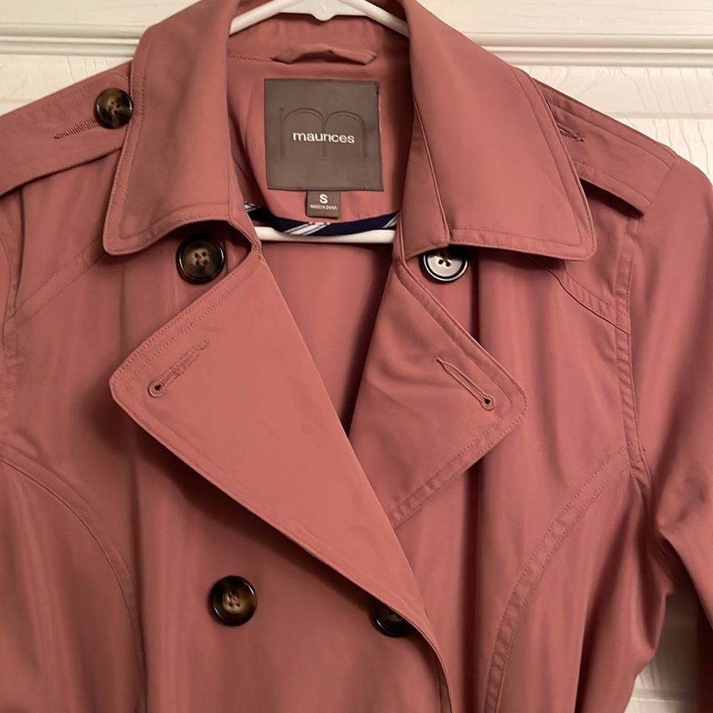 Maurices pink trench coat - Picture 2 of 3